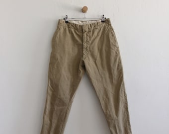 Vintage 60's Army Military Khakis Chinos Zip Fly Trousers Pants Sz