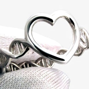 DNA Molecule Heart Ring in Sterling Silver by Universe Becoming