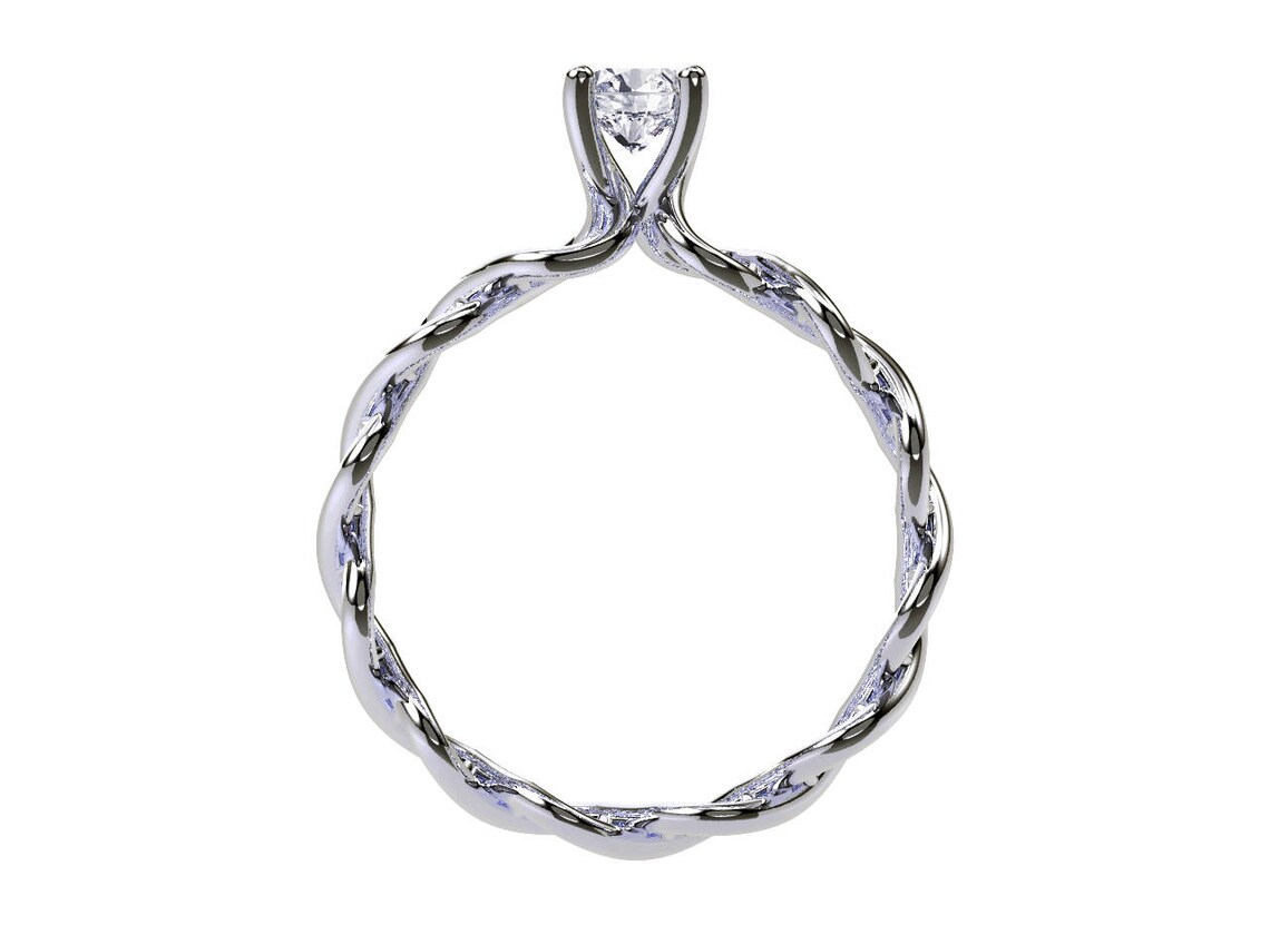 Ring of Life DNA Diamond Solitaire Engagement Ring by Etsy