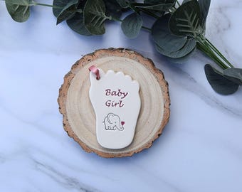 Baby Girl, Handmade Baby Girl Foot, New Baby Gift, New Arrival, Baby Shower, New Baby Girl Gift