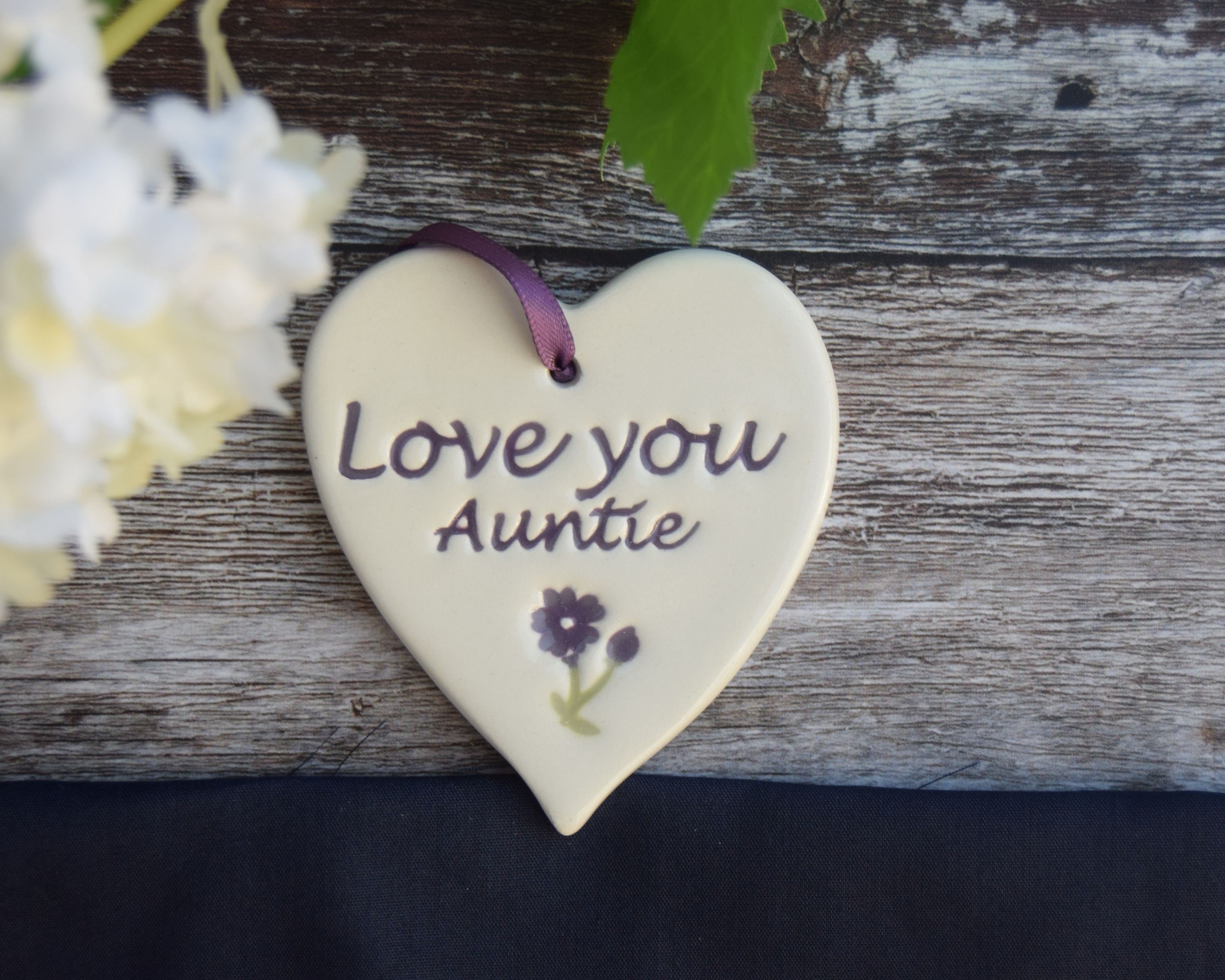 Auntie Handmade Ceramic Love You Auntie Heart Gift for - Etsy Auntie Handmade Ceramic Love You Auntie Heart Gift for - Etsy
