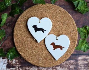 Wire Haired Dachshund, Handmade Wire Haired Dachshund Christmas tree decoration, Gift for Daxie lover, Wire Haired Dachshund present