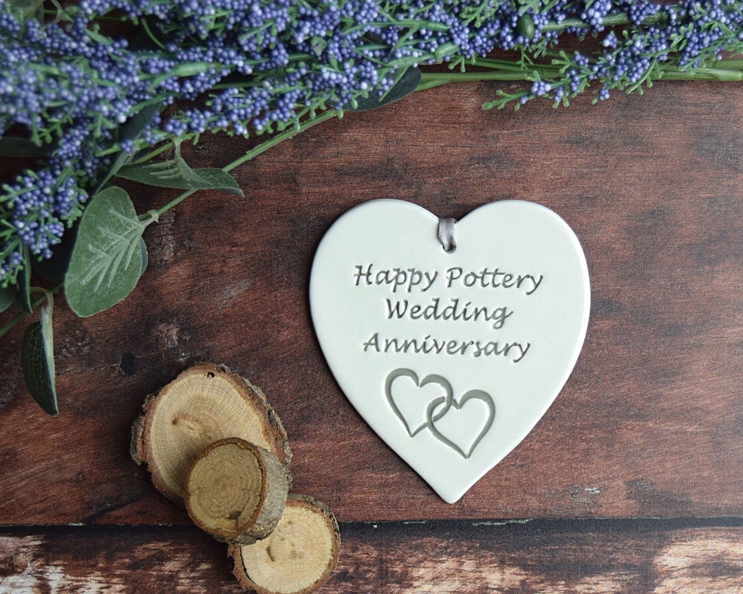 Happy Pottery Wedding Anniversary Gift for Them Present for Etsy