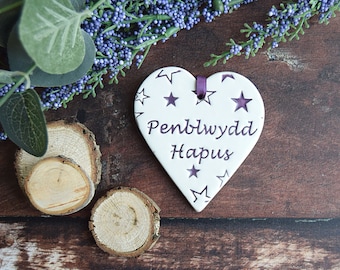 Penblwydd Hapus, Welsh for Happy Birthday, Welsh Heart, Welsh Birthday gift, Gift for a Welsh person