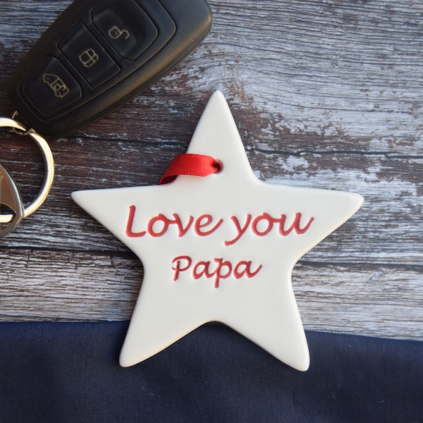 Papa, Love you Papa, Handmade ceramic gift for Papa, Present for Papa, Papa Birthday present