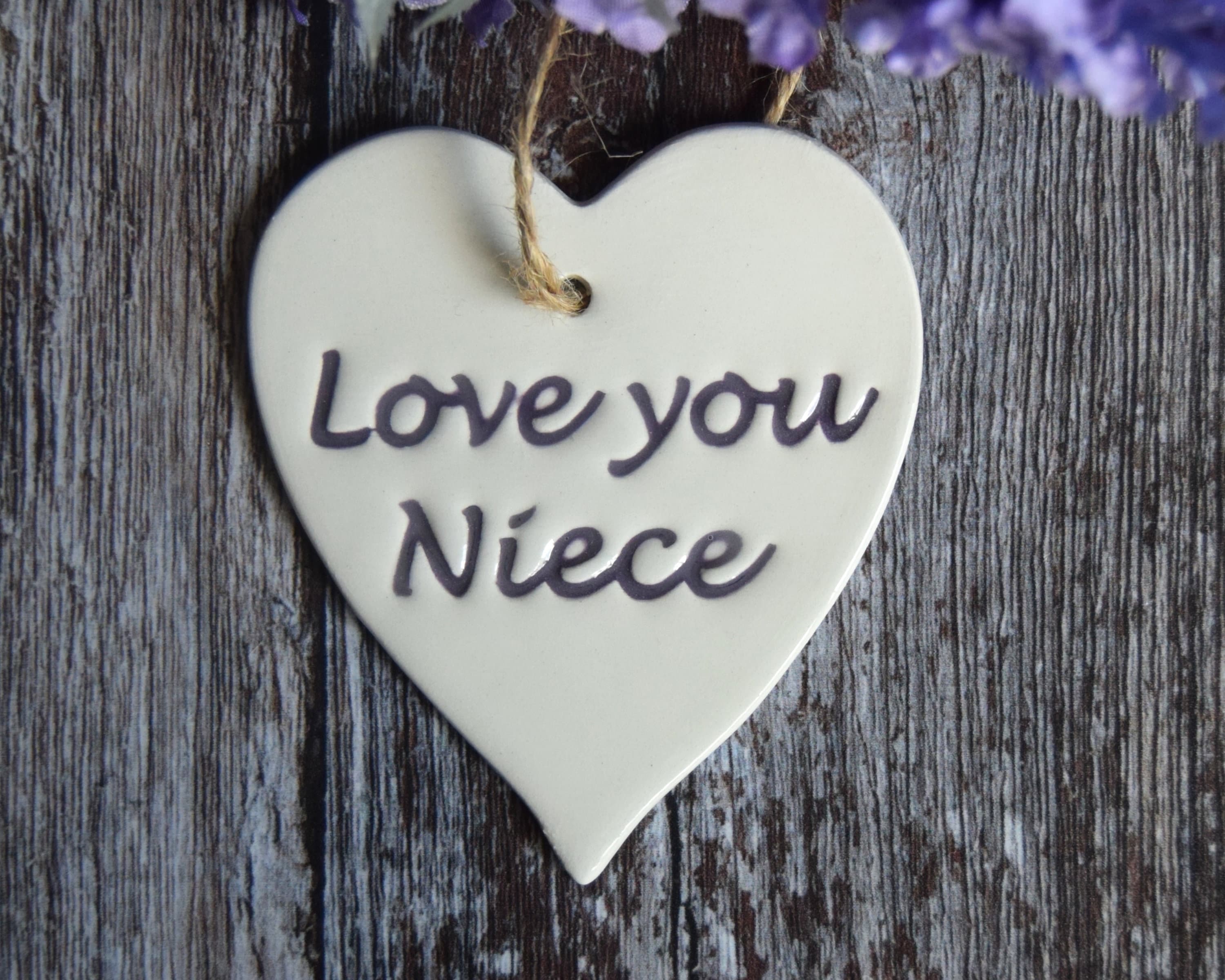 I Love You Niece Niece Love You Niece Handmade Ceramic Heart For Niece Gift | Etsy India