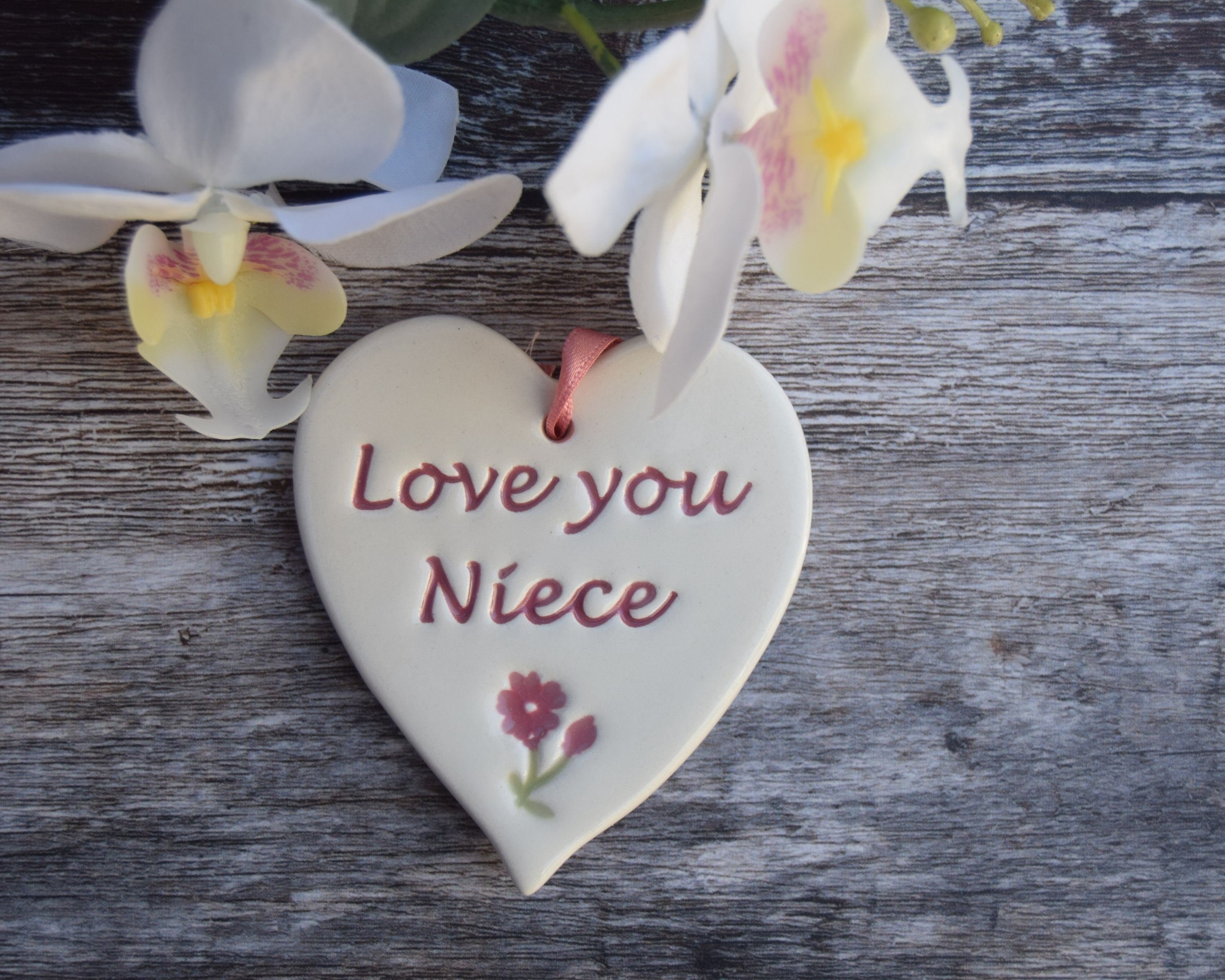 I Love You Niece Niece Love You Niece Handmade Ceramic Heart For Niece Gift | Etsy India