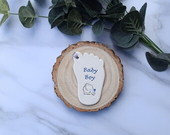 Baby Foot, Handmade gift for a new Baby, New Baby Boy gift, Baby Shower gift, Baby Boy