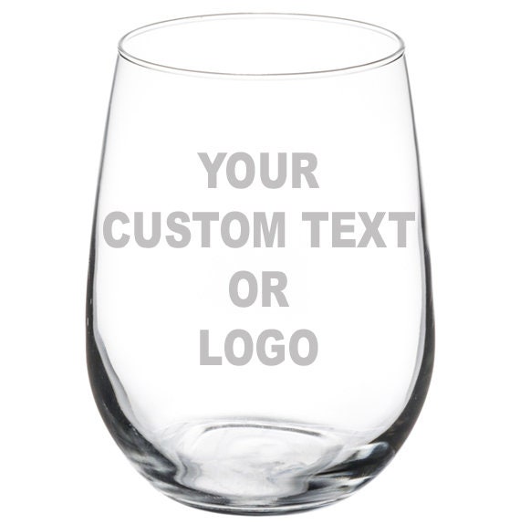 36 Engraved Personalized 17 Oz Stemless Wine Glass With Your Custom Text or  Logo Wedding Favors Promotional Giveaway 36 Glasses - Etsy