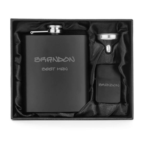 Engraved 7oz Stainless Steel Flask Funnel & Lighter MATTE Etsy