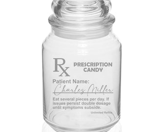 Prescription Candy Jar Funny Gift Custom Candy Jar