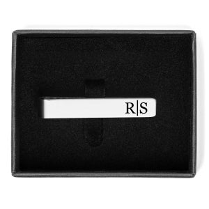 Personalized Tie Bar Clip in Gift Box Engraved Custom Groomsman Best Man Groom Dad Father Gentleman Gift