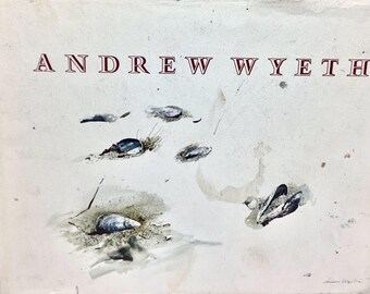 Andrew Wyeth Art Book Boston Museum 1970 w Seashells Dust Jacket