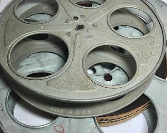 LARGE or SMALL 35mm Vintage Industrial Film Reel Movie Theatre Memorabilia  Man Cave Home Theater Media Room Decor OLD Rustic Photo Prop 