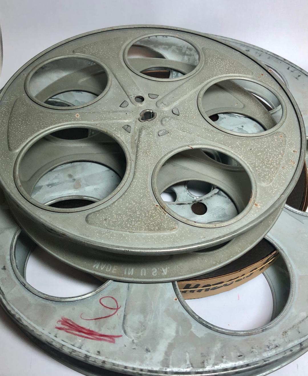 LARGE or SMALL 35mm Vintage Industrial Film Reel Movie Theatre