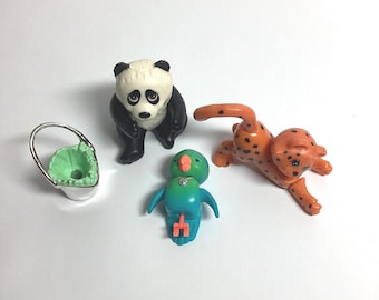 Vintage 1990s Littlest Pet Shop Zoo Jungle Bunch Figures Kenner Miniature Toy LPS