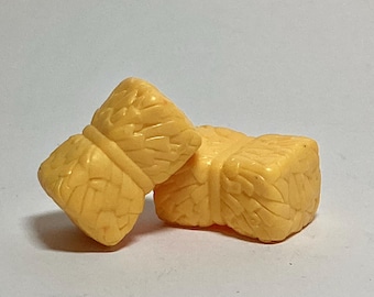 Vintage Littlest Pet Shop Hay Bales: 1990s Kenner LPS Miniature Toy