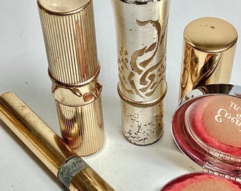 Vintage Lipstick Tubes Evening in Paris Rouge Compact Makeup Containers