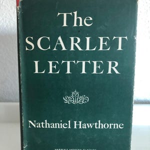 Vintage SCARLET LETTER Book w Dust Jacket Harper and Brothers 1950 Nathaniel Hawthorne Classic English Literature Story