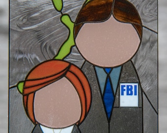 X-Files Stained Glass Window Cling