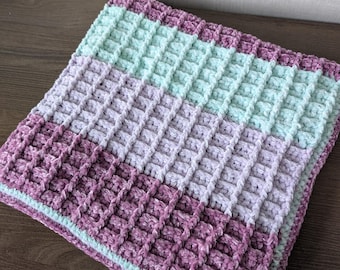 Easy Waffle Stitch Baby Blanket - PDF pattern