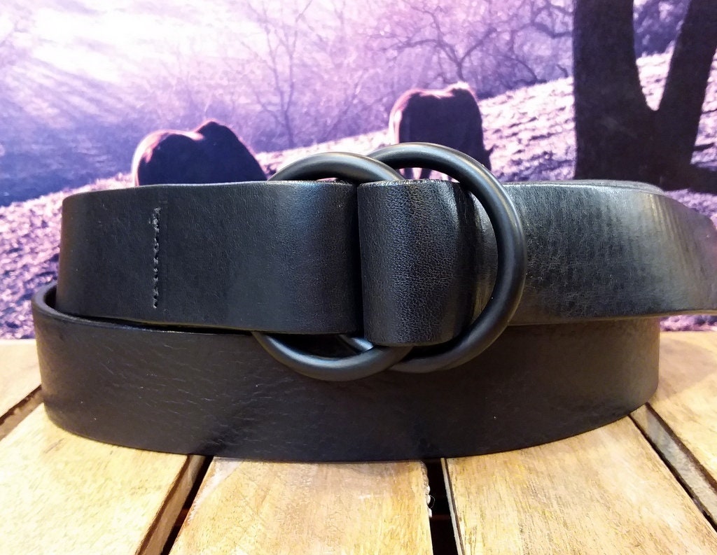 Double O Ring Leather Cinch Belt -  Finland