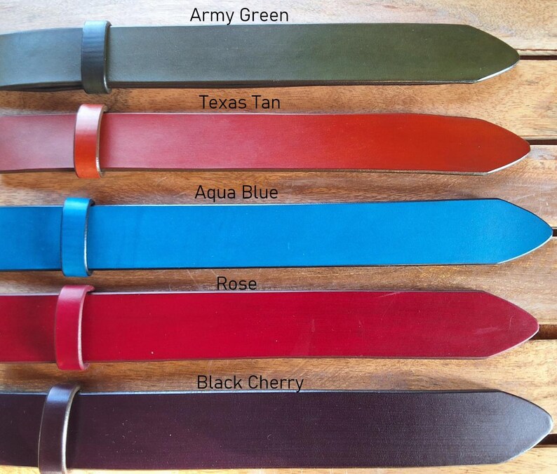 Artisan Handcrafted French Connection Hand Dye Leather Belt image 6