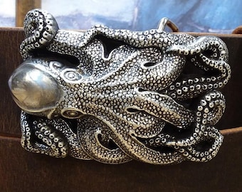 Octopus Sea Kraken Trophy Buckle