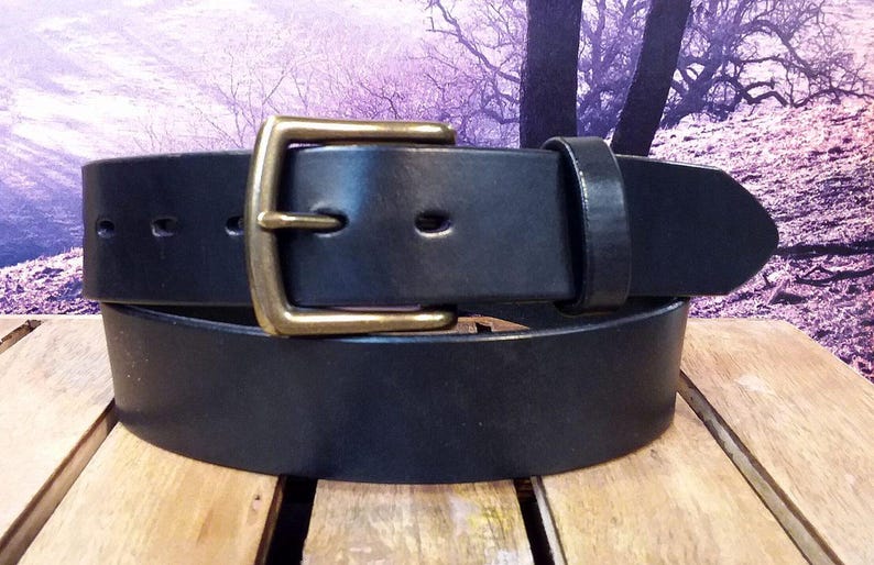 Artisan Handcrafted French Connection Hand Dye Leather Belt image 3