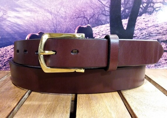 Artisan Handcrafted English Bridle Men's Leather Dress Belt