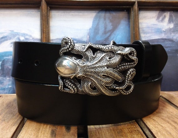 Artisan Handcrafted Octopus Sea Kraken Leather Belt - Etsy