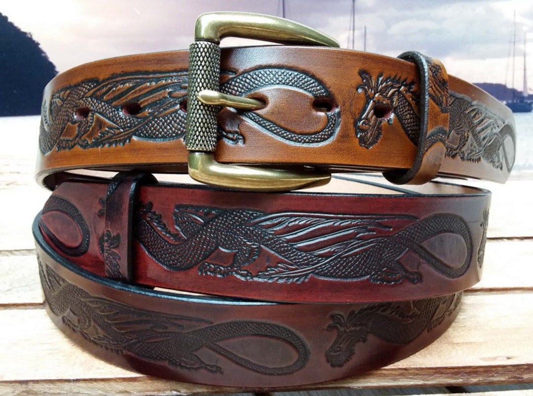 Black Leather Belt, Handmade in Seattle