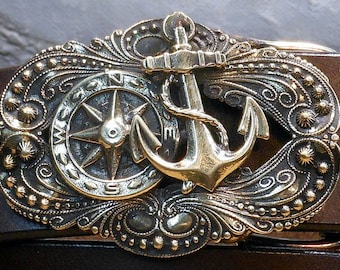 Compass Rose Anchor Buckle