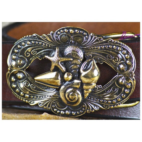 Seashell Collage Handmade Buckle - Etsy Ireland display picture 1