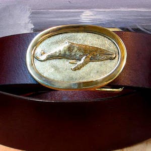 Humpback Whale Leather Belt