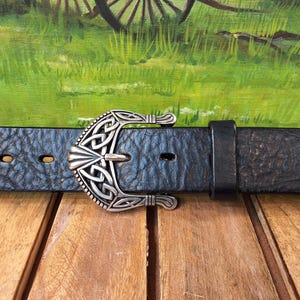 Artisan Handcrafted Celtic Knot Embossed Leather Belt image 9