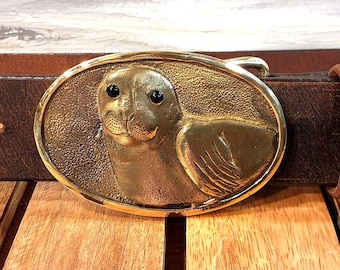 Artisan Handcrafted Harbor Seal Belt Buckle