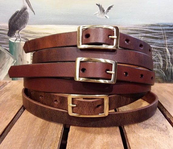 Skinny Thin Leather Belts
