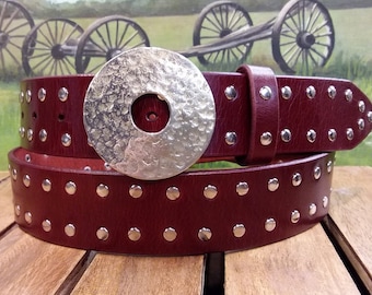 Cintura In Pelle Con Rivetti - Italia - Foto 4