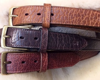 American Bison Leather Belt