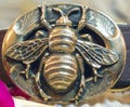 Artisan Handcrafted Honey Bee Solid Brass Belt Buckle