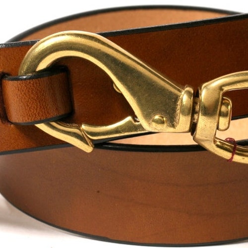 Swivel shops Snap Hook Leather Belt