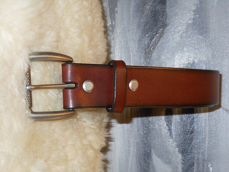 Antique Hand Dye Leather Belt Etsy