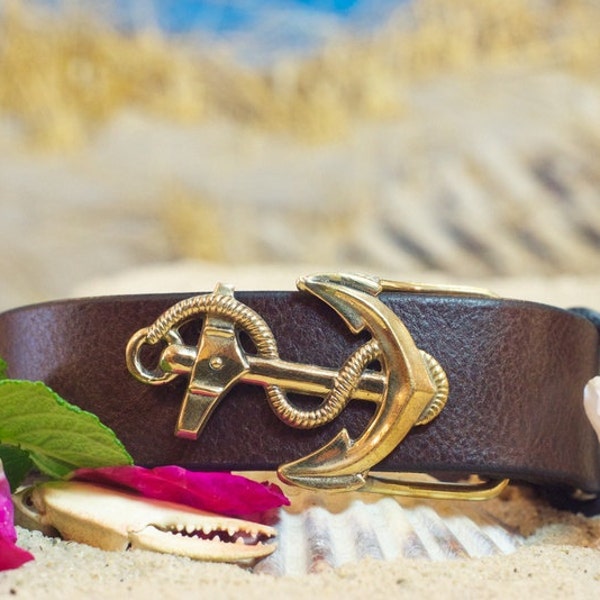 Anchor Leather Sailing Belt