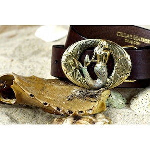 Mermaid Oval Leather Belt