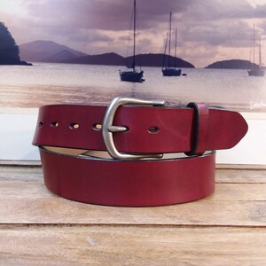 Artisan Handcrafted French Connection Hand Dye Leather Belt image 2
