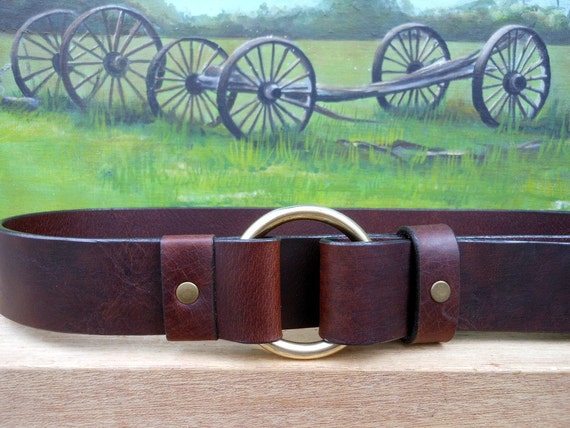 Single O Ring Leather Cinch Belt - Etsy