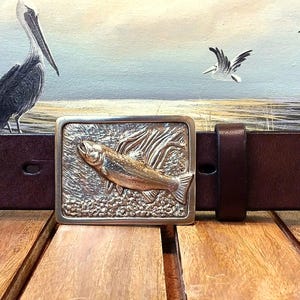 Trout Fly Fishing Leather Belt