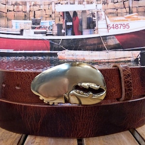 Lobster Crusher Claw Leather Belt
