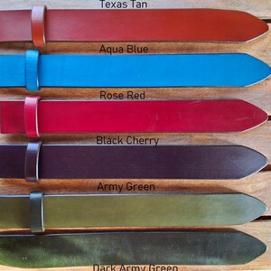 Artisan Handcrafted French Connection Hand Dye Leather Belt image 7